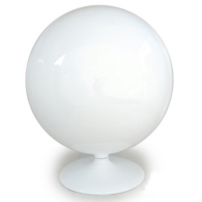 Кресло Ball chair белое с черной тканью фото в интернет-магазине Fabiero